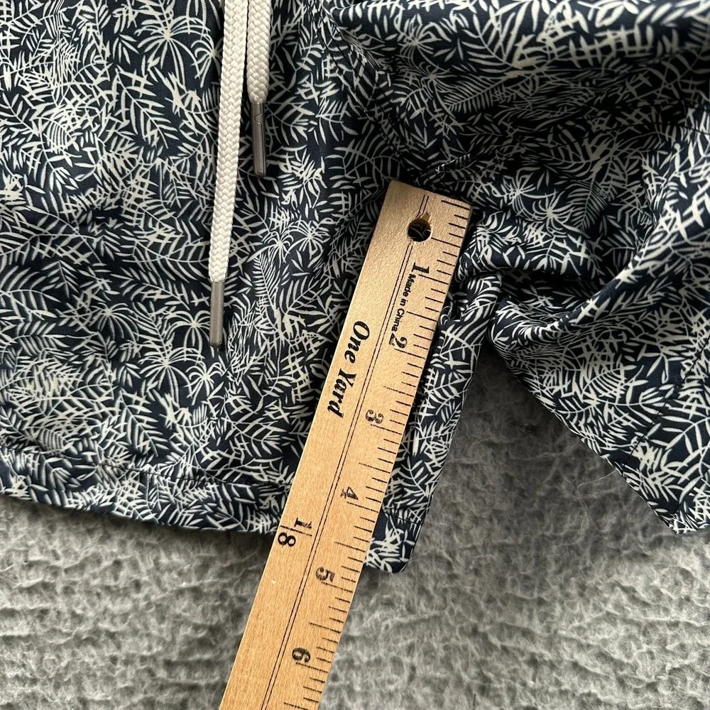 Barbour Men's Swim Trunks XL‎ Navy White Leaf Print Polyester Lined - Picture 6 of 11